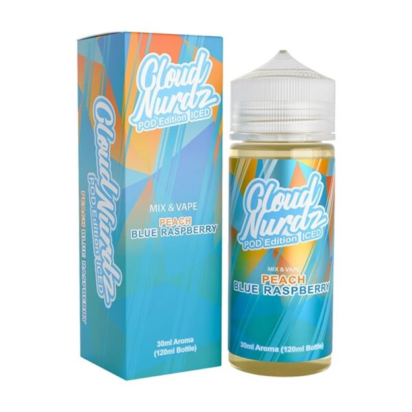 Cloud Nurdz Peach Blue Raspberry Pod Edition Iced 120ml