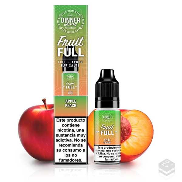 Dinner Lady Fruit Full Bar Salts Apple Peach 10ml 20mg